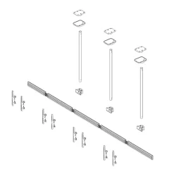 Support plafond Hagor comPROnents® Menuboard pour 4 Displays - 46