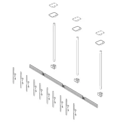 Support plafond Hagor comPROnents® Menuboard pour 5 Displays - 46