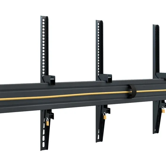 Support plafond Hagor comPROnents® Menuboard pour 2 Displays - 46"-65" (Portrait, inclinable)