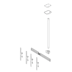 Support plafond Hagor comPROnents® Menuboard pour 2 Displays - 46