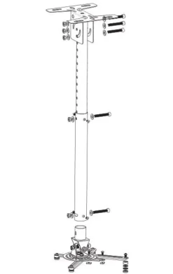 Support plafond Optoma OCM815B - 58-83 cm, noir (inclinable, rotatif et pivotant)