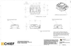 Support plafond universel Chief RSMAUW, blanc