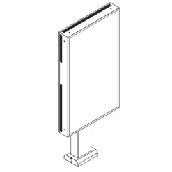 Support sur pied Hagor ScreenOut® OH 75 - Stèle d'extérieur pour Samsung série OH 75 - Portrait