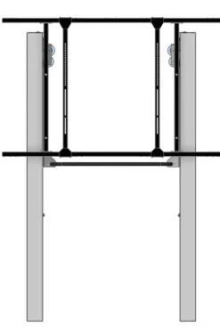 Système de pylône SMF Solutions PBW-DUL-D23-B86 pour écrans 86" sol/mur, réglable, 2300 mm