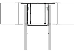 Système de pylônes SMF Solutions PBW-DUL-F-D29-B86 pour 86" avec les ailes latérales du tableau incluses