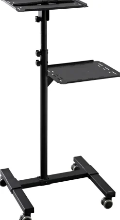 Table mobile de présentation celexon PT3020 pour vidéoprojecteur, à 2 plateaux - Noir