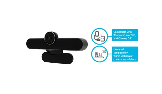 Targus AEM350EUZ Système de visioconférence 4K tout-en-un avec prise européenne