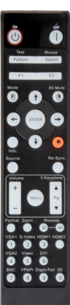 Télécommande de rechange pour Optoma DH1017 / X600