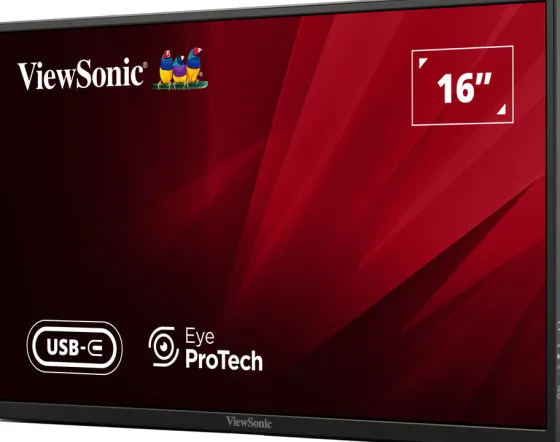 ViewSonic VA1650 Moniteur USB-C 16 pouces léger et portable