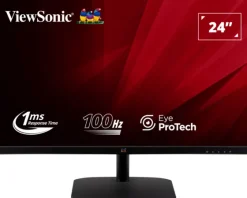 ViewSonic VA2432-MHD-3 moniteur IPS Full HD 24 pouces avec 100 Hz, DisplayPort, HDMI et VGA