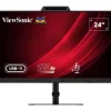 ViewSonic VG2441V Écran de visioconférence FHD de 24 pouces avec port USB-C et webcam certifiée Windows Hello