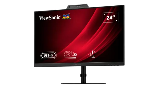 ViewSonic VG2441V Écran de visioconférence FHD de 24 pouces avec port USB-C et webcam certifiée Windows Hello