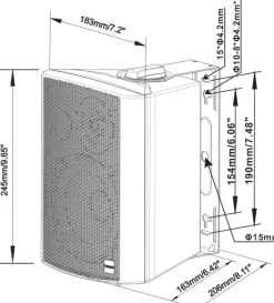 Vision SP-900P Enceinte active 54 watts | Paire | Blanc |
