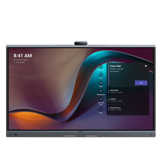 Yealink MeetingBoard 86 Pro 86" Solution tout-en-un 4K avec écran tactile, 3 caméras 50 MP et 16 microphones MEMS pour les grandes salles