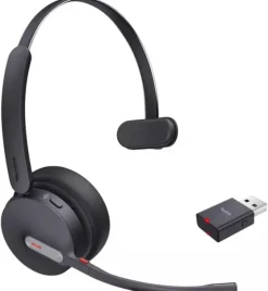 Yealink WH64 - Micro-casque mono, Hybrid DECT & Bluetooth, certifié pour Microsoft Teams