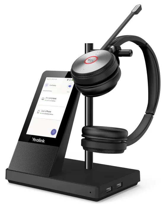 Yealink WH66 - Micro-casque stéréo DECT sans fil, certifié Microsoft Teams
