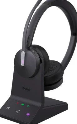 Yealink WH64 - Micro-casque stéréo, DECT, certifié pour Microsoft Teams